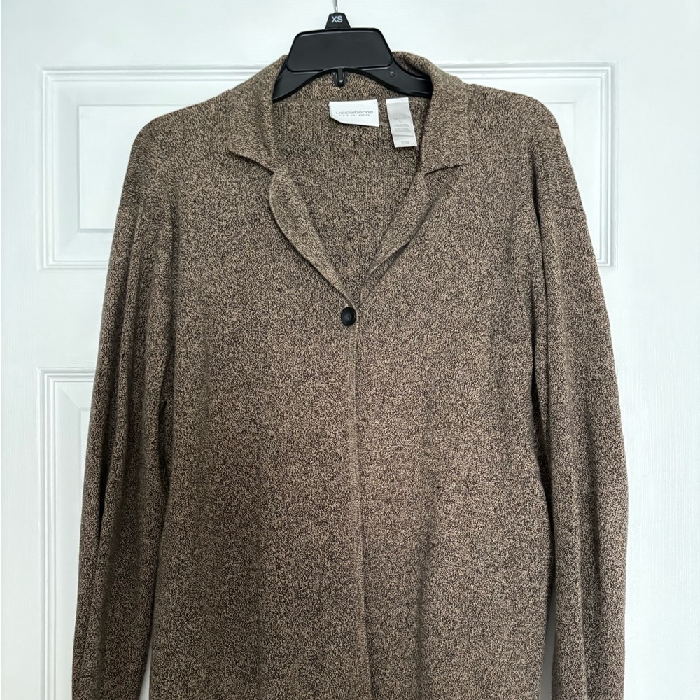 Liz Claiborne Brown Speckled Cardigan